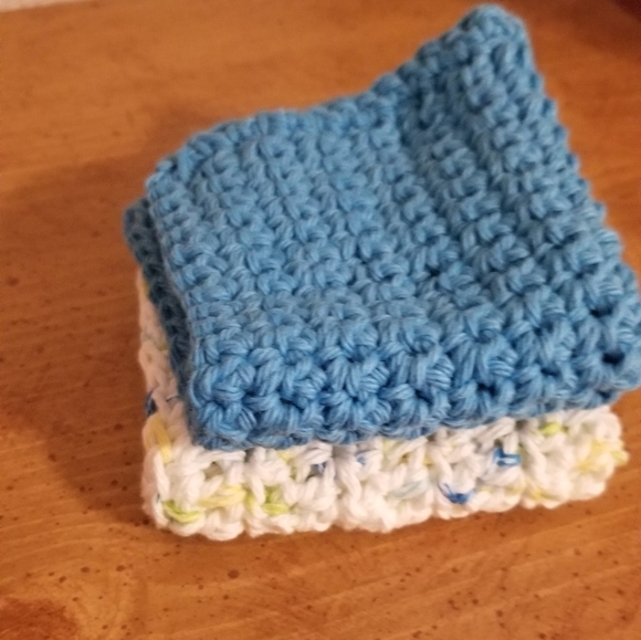 💞2/$20 HAND CRAFTED Crocheted All Purpse 100% Cottn Reusble Bath or Dish Cloths - Picture 3 of 8